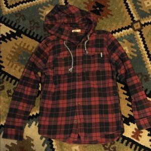 Hollister flannel with hood